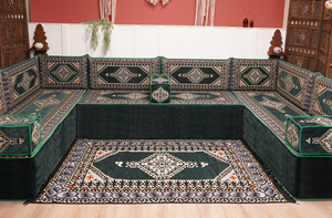 U Shaped Arabic Floor Cushions, Moroccan Sofas, Sectional Sofas, Arabic Seating Sofa, Floor Couches, Arabic Style Sofa