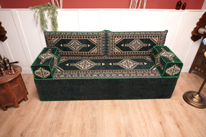 8'' Thickness Sofa Set, Green Reading Sofa, Window Seat, Bench Cushion, Meditation Yoga, Loveseat Sofa