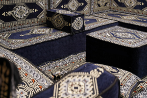 Arabic Majlis Sofa, U Shaped Arabic Floor Sofa Set, Moroccan Sofas, Floor Cushions, Arabic Seating Sofa, Turkish Sofa, Floor Couch