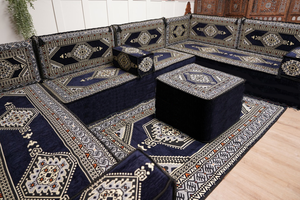Arabic Majlis Sofa, U Shaped Arabic Floor Sofa Set, Moroccan Sofas, Floor Cushions, Arabic Seating Sofa, Turkish Sofa, Floor Couch