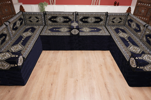 Arabic Majlis Sofa, U Shaped Arabic Floor Sofa Set, Moroccan Sofas, Floor Cushions, Arabic Seating Sofa, Turkish Sofa, Floor Couch