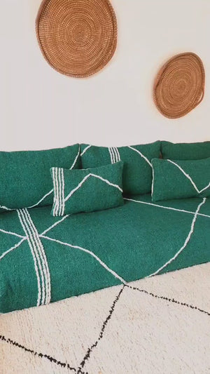 Beige Floor Sofa Set – Boho Sofa – Floor Cushion Set – Living Room Floor Sofas – Floor Seating Set