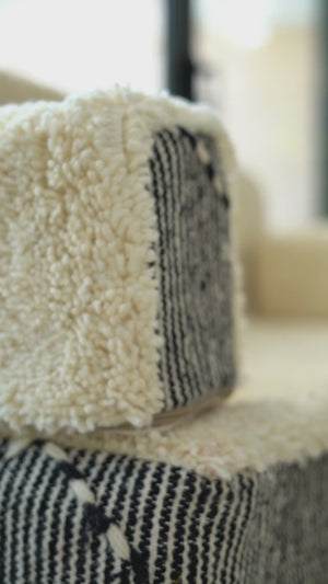 Moroccan Wool Floor Cushions – Gray Floor Sofa – Sectional Sofas – Loveseat Sofa – Floor Couches