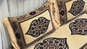 طقم أريكة أفغاني على شكل حرف L، كنبة زاوية أرضية، مجلس عربي، طقم أريكة أرضية بسمك 6 بوصات، طقم أريكة عربية