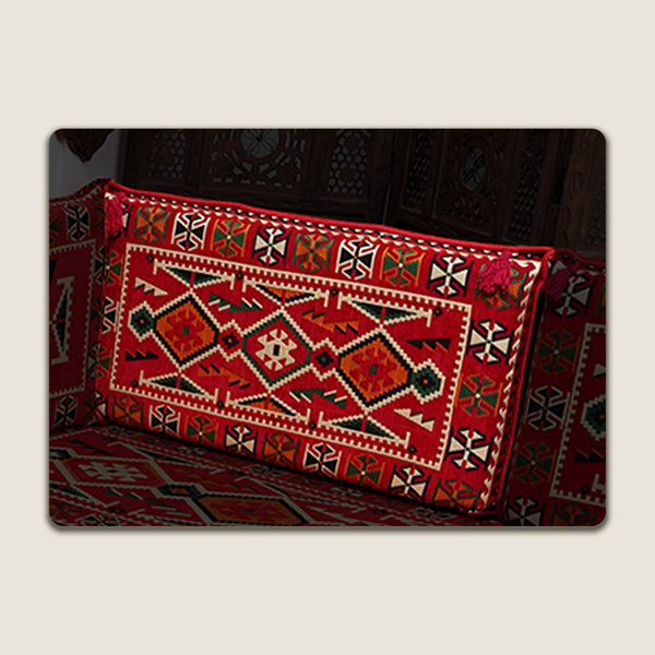 Red Anatolia Backrest Pillow