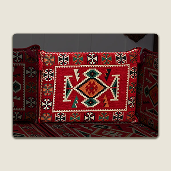 Red Anatolia Corner Backrest Pillow