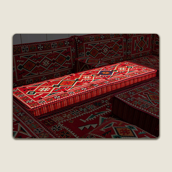 Red Anatolia 4 Inch Floor Pillow