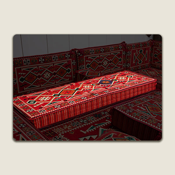 Red Anatolia 8 Inch Floor Pillow