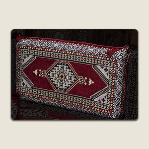 Maroon Palace Elegance: Single Floor Cushion – Modular Modern Floor Seating – Individual Lounge Piece