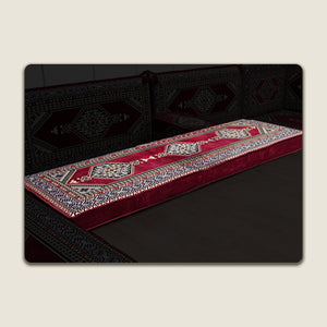 Maroon Palace Elegance: Single Floor Cushion – Modular Modern Floor Seating – Individual Lounge Piece