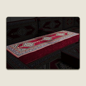 Maroon Palace Elegance: Single Floor Cushion – Modular Modern Floor Seating – Individual Lounge Piece