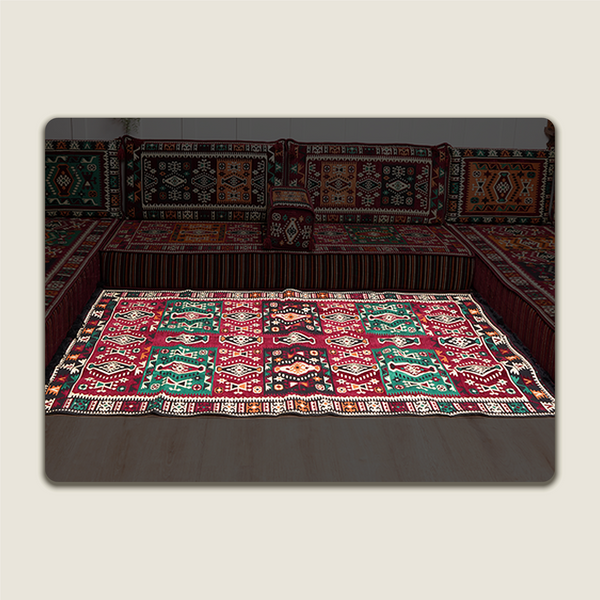 Maroon Milas Breeze – Modular Arabic Floor Sofa Component  – Build Your Own Arabic Sofa  (Sold Individually)