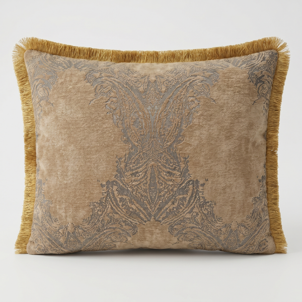 Sultan Reverie: Couture Baroque Cushion – Damask Lumbar – Embroidered