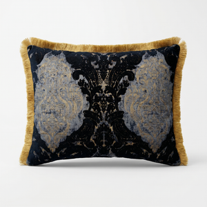 Sultan Reverie: Couture Baroque Cushion – Damask Lumbar – Embroidered
