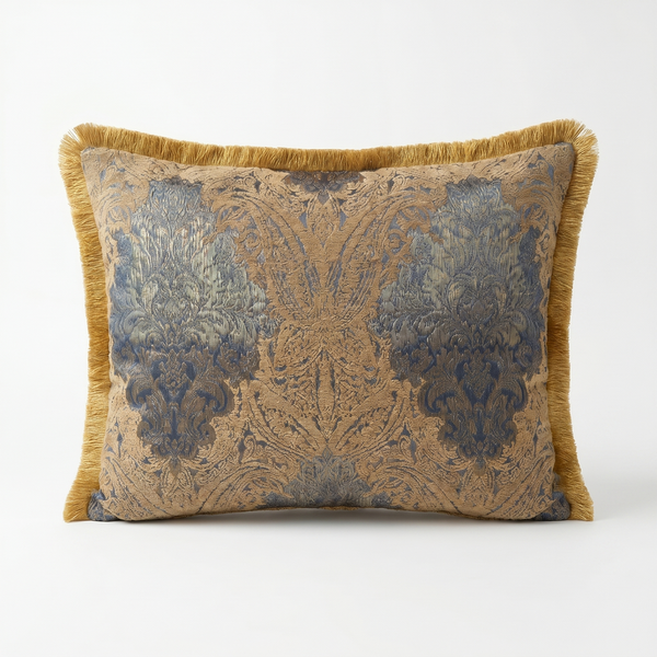 Sultan Reverie: Couture Baroque Cushion – Damask Lumbar – Embroidered