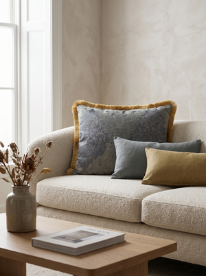 Sultan Reverie: Couture Baroque Cushion – Damask Lumbar – Embroidered