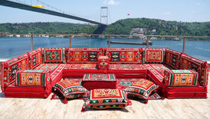 8'' Thickness U Sofa Set,, Oriental Sofa, Handmade Arabic Sofa