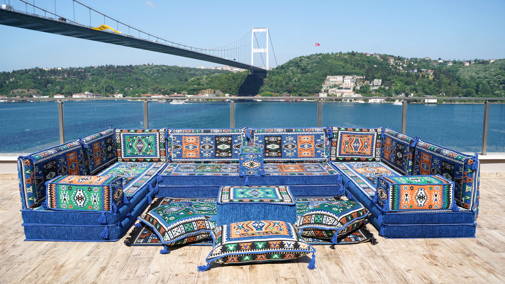 8'' Dicke U-Sofa-Set, türkisches Bodensitz-Set, orientalisches Sofa-Sitz-Set