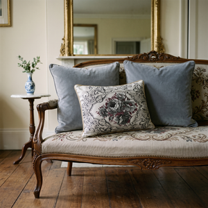 White Cygnet: Mediterranean Baroque Pillow Cover – Damask Lumbar