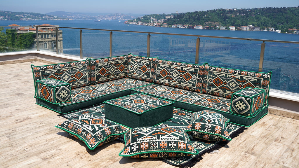 4'' Thickness Arabic Majlis, Arabic Floor Sofa Seating, Arabic Jalsa, Traditional Arabic Sofa, Oriental Floor Seating, Floor Cushions