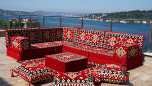 8'' Thickness L Sofa Set, Arabic Sofa, Floor Pillow, Garden Furniture, Sectional Sofa, Patio Furniture
