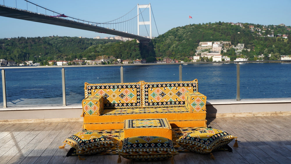 8'' Thickness Sofa Set, Meditation Yoga Loveseat, Healing Room Floor Cushion, Pallet Sofa, Floor Couch