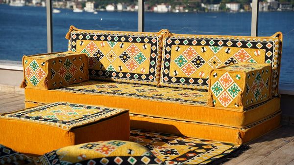 8'' Thickness Sofa Set, Meditation Yoga Loveseat, Healing Room Floor Cushion, Pallet Sofa, Floor Couch