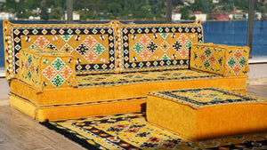 8'' Thickness Sofa Set, Meditation Yoga Loveseat, Healing Room Floor Cushion, Pallet Sofa, Floor Couch