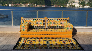 8'' Thickness Sofa Set, Meditation Yoga Loveseat, Healing Room Floor Cushion, Pallet Sofa, Floor Couch