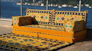 8'' Thickness Sofa Set, Meditation Yoga Loveseat, Healing Room Floor Cushion, Pallet Sofa, Floor Couch