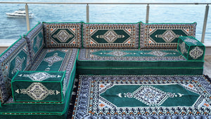 8'' Thickness L Sofa Set, Balcony Patio Sofas, Pallet Sofa, Ethnic Sofa