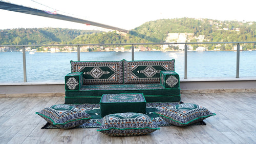 8'' Thickness Sofa Set, Green Reading Sofa, Window Seat, Bench Cushion, Meditation Yoga, Loveseat Sofa