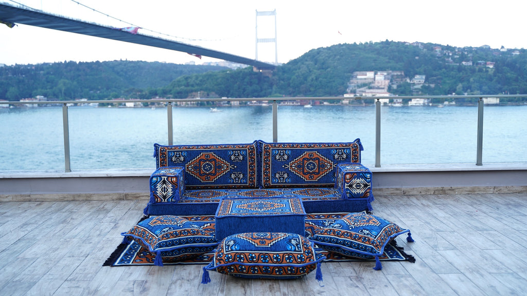 Sofa Cama, Sofa Table, Garden Pallet Sofa, Poufs Turkish Floor Sofa, Outdoor Sofa with Ottoman Couch and Rug