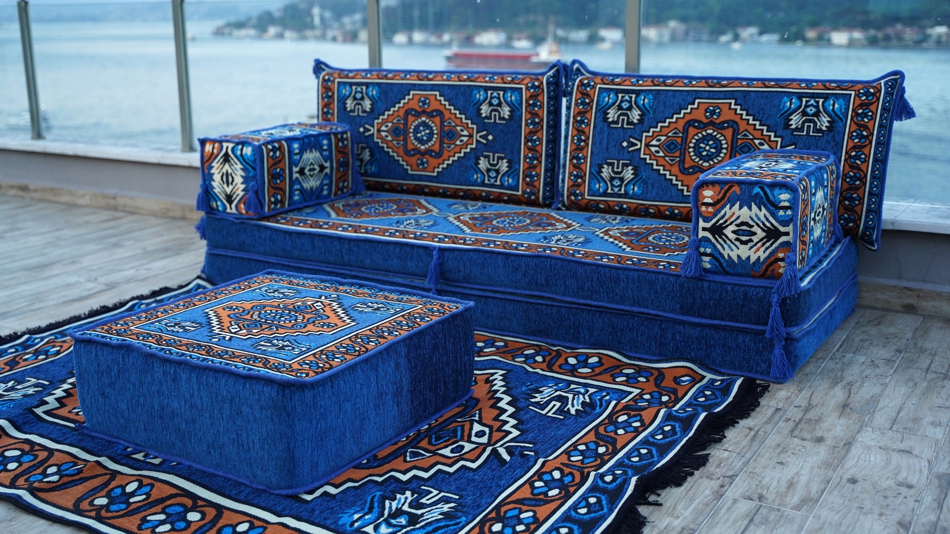 8'' Thickness Sofa Set, Arabic Floor Sofa, Meditation Yoga Loveseat, S