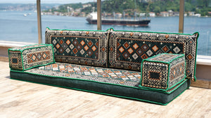 Single Shaped Red Floor Cushions, Modern Arabic Majlis Set, Floor Sofa Set, Ethnic Sofa with Ottoman Couch and Rug, Arabic Jalsa, Moroccan Sofa, Sectional Sofa