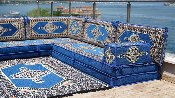 8'' Thickness L Sofa Set, Sectional Sofas, Arabic Floor Sofa, Garden Pallet Sofa, Poufs Turkish Floor Sofa