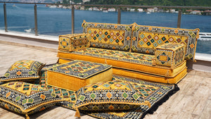 8'' Thickness Sofa Set, Floor Couch, Meditation Sofa, Sectional Sofa, Arabic Majilis