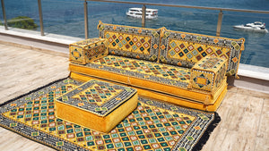 8'' Thickness Sofa Set, Floor Couch, Meditation Sofa, Sectional Sofa, Arabic Majilis