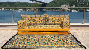 8'' Thickness Sofa Set, Floor Couch, Meditation Sofa, Sectional Sofa, Arabic Majilis