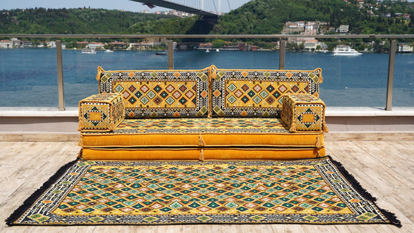 8'' Thickness Sofa Set, Floor Couch, Meditation Sofa, Sectional Sofa, Arabic Majilis