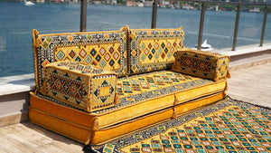 8'' Thickness Sofa Set, Floor Couch, Meditation Sofa, Sectional Sofa, Arabic Majilis