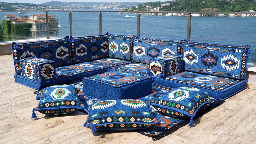 Handmade Livingroom Sofas, Durable Fabric, Moroccan Home Decor, Arabic Floor Sofa