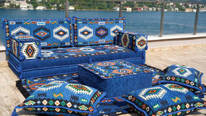 8'' Thickness Sofa Set, Handmade Arabic Seating, Oriental Floor Cushion, Reading Floor Sofa, Turkish Floor Sofas
