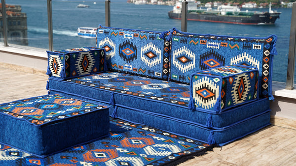 8'' Thickness Sofa Set, Handmade Arabic Seating, Oriental Floor Cushion, Reading Floor Sofa, Turkish Floor Sofas