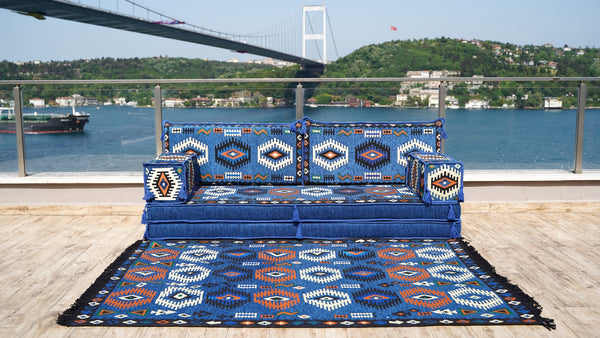 8'' Thickness Sofa Set, Handmade Arabic Seating, Oriental Floor Cushion, Reading Floor Sofa, Turkish Floor Sofas