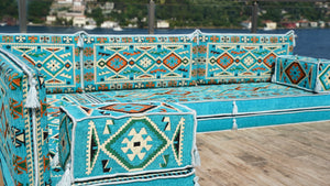 8'' Thickness L Sofa Set, Moroccan Home Decor, Pallet Sofas, Oriental Floor Cushions, Bench Cushions