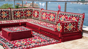 8'' Thickness L Sofa Set, Corner Floor Seating Set, Floor Couch, Sectional Sofa Set