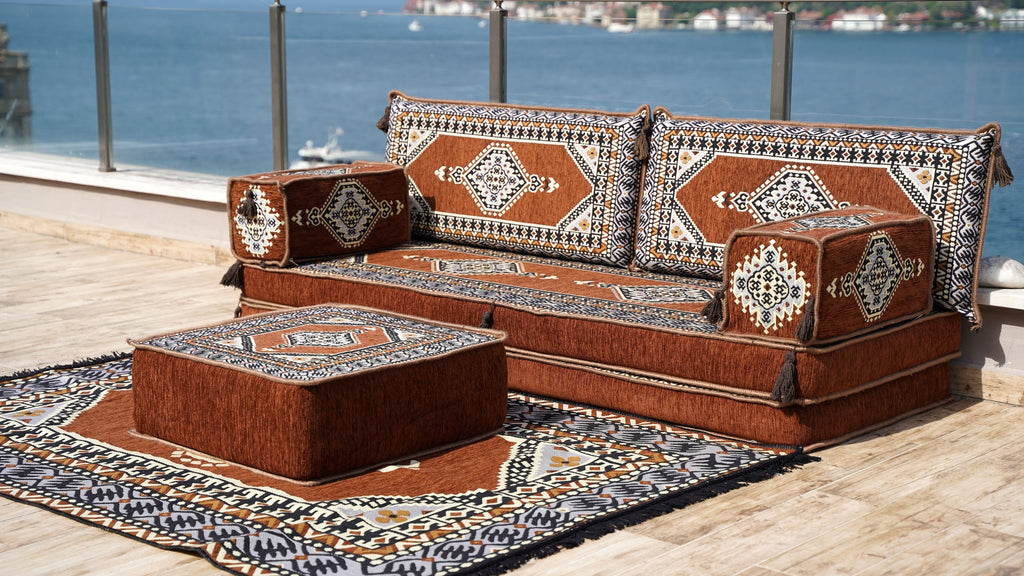 Loveseat Arabic Sofa Set, Floor Pillow-Meditation outlet Cushion,Bench Cushion,Moroccan Decor, Floor Couch, Custom Bench Cushion, Floor Sofa