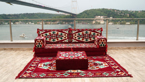 8'' Thickness Sofa Set, Floor Couch, Meditation Yoga Loveseat, Sectional Sofa, Arabic Majilis