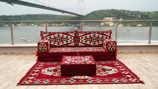 8'' Thickness Sofa Set, Floor Couch, Meditation Yoga Loveseat, Sectional Sofa, Arabic Majilis